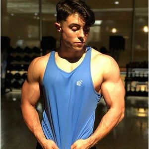 Jed North Blue Stretch Gym Stringer
Tank Top